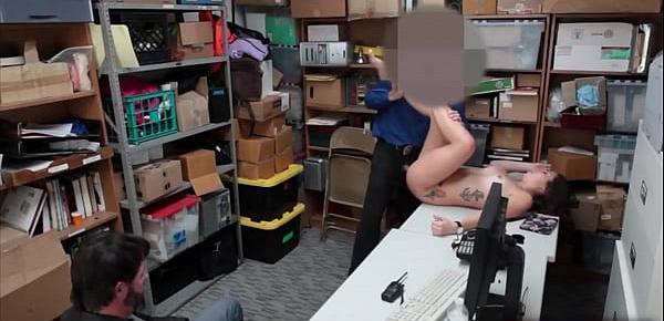  Dad Watching Teen Daughter Get Fucked By Security Guard For Shoplifting